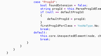 Non-highlighted bottom of nested block